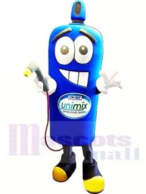 Blue Gas Bottle Mascot Costume 