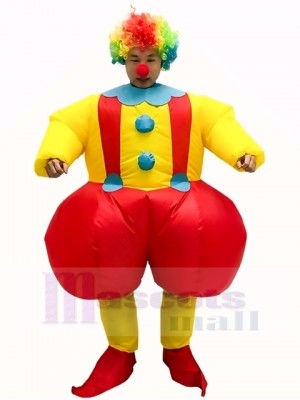 Clown with Big Fat Ass Joker Inflatable Halloween Christmas Mascot Costume Cartoon