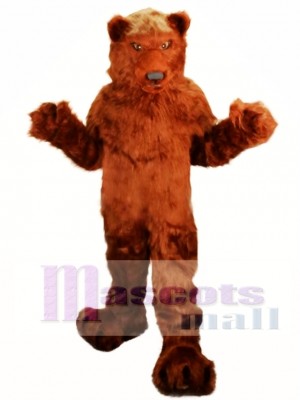 Long Hair Grizzly Bear Mascot Costume