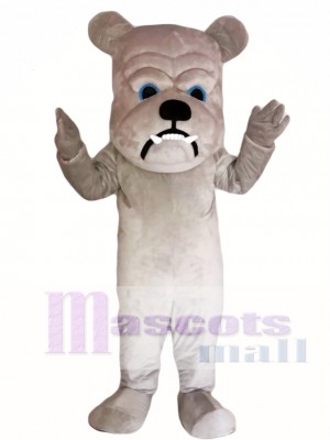 Grey Bulldog Mascot Costume