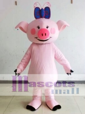 Character Adult Cute Pink Pig Mascot Costume