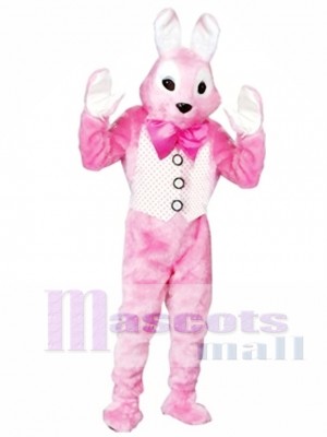 Adult Pink Easter Bunny Mascot Costume