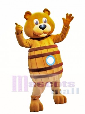 Barrel Bear Animal Mascot Costume