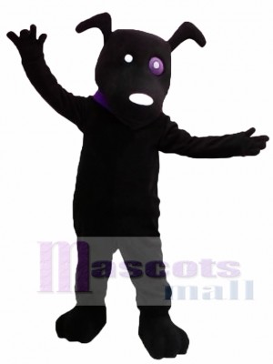 Cute Black Dog Mascot Costume