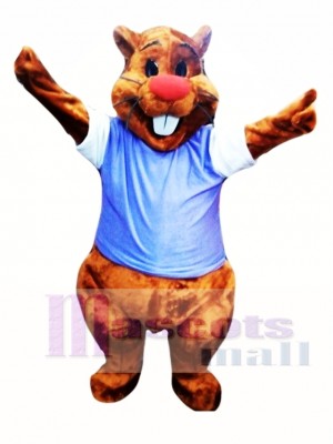 Cute Adult Beaver Mascot Costume