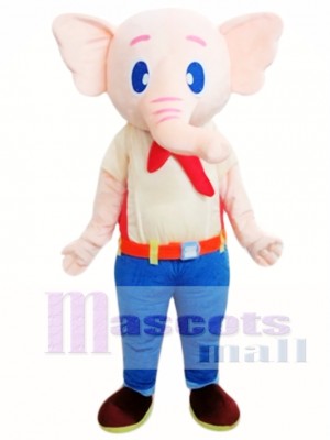 Beige Elephant Mascot Costume