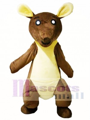 Brown and Yellow Kangaroo Mascot Costume