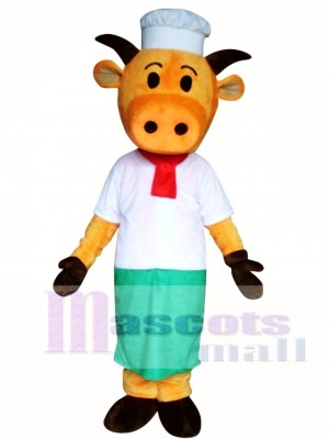 Hat Orange Cow Mascot Costume