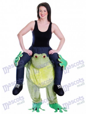 Piggy Back Frog Carry Me Mascot Costume Ride On Frog Fancy Dress