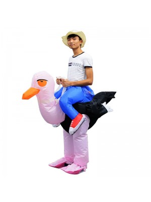 Ostrich Carry me Ride on Inflatable Costume Halloween Christmas Costume for Adult