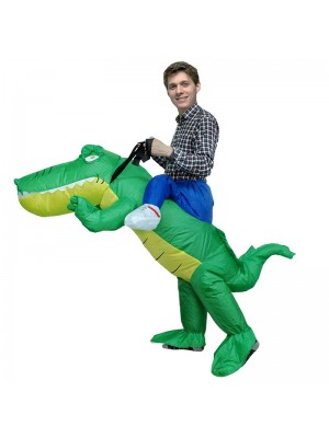 Crocodile Alligator Carry me Ride on Inflatable Costume Halloween Christmas for Adult/Kid