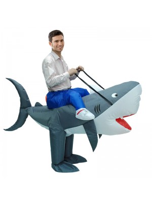 Shark Carry Me Ride on Inflatable Costume Fancy Dress For Adult/Kid