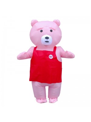 Pink Teddy Bear Inflatable Costume Halloween Xmas Cosplay Costume