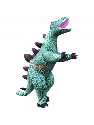 Blue Stegosaurus Dinosaur Inflatable Costume Halloween Christmas Holiday Costume for Adult