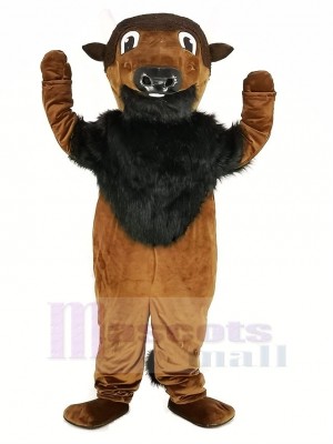 Wild Brown Buffy Buffalo Mascot Costume Animal