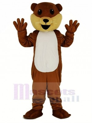 Ollie Otter with White Belly Mascot Costume Cartoon