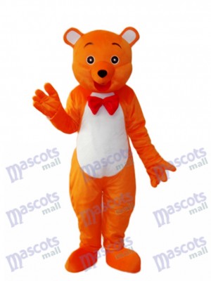 Orange Bear Mascot Adult Costume