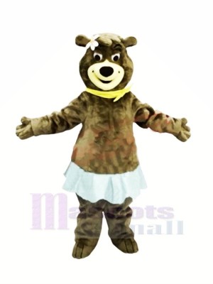 Female Bear with Blue Skirt Mascot Costumes Animal