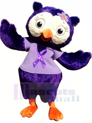 Beautiful Purple Owl Mascot Costumes Animal