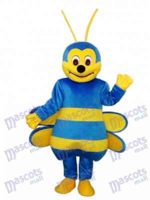 Blue Bee Mascot Adult Costume