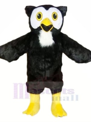 Black Owl with Yellow Feet Mascot Costumes Animal