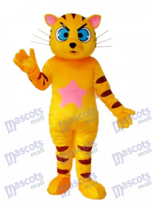 Yellow Cat Mascot Adult Costume