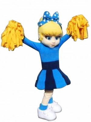 Blue Dress Cutie Cheer Leader Mascot Costumes People