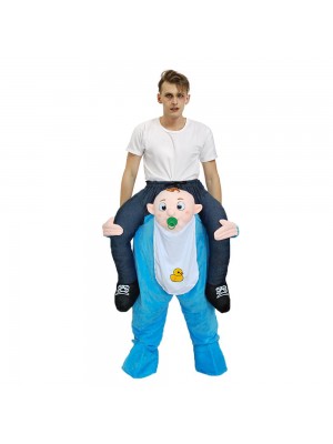 Baby Infant Carry Me Ride On Piggy Back Mascot Costume Funny Fancy Dress