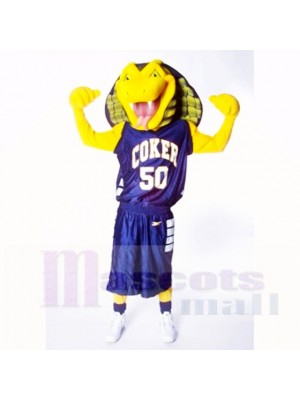 Sports Yellow Cobra Snake Mascot Costumes Cartoon