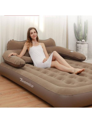 Comfortable Lazy People Inflatable Mat Air Bed With Backrest 