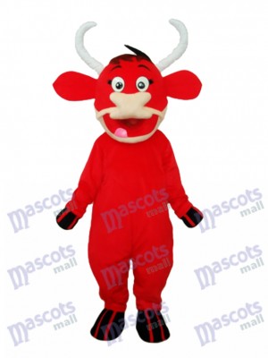 Little Red Cow Mascot Adult Costume