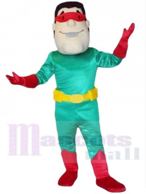 Captain WOW Mascot Costume Cartoon