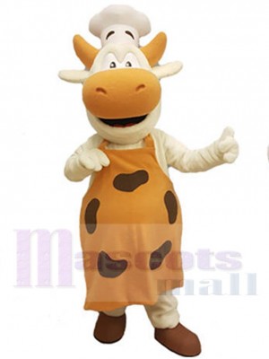 Chef Cow mascot costume