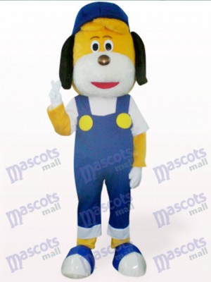 Blue Dog in Hat Mascot Costume