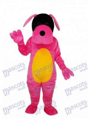 Pink Dog Mascot Adult Costume