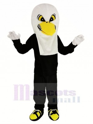 White Eagle with Black Coat Mascot Costume Adult