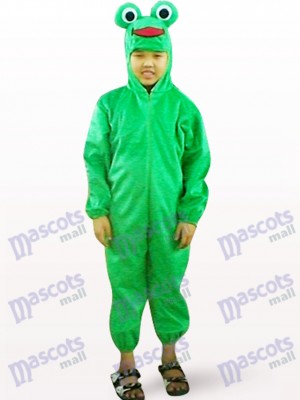 Green Frog Open Face Kids Mascot Costume