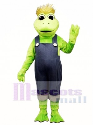 Frog Legs with Hat & Overalls Mascot Costume