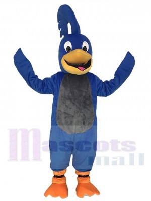 Blue Roadrunner with Gray Belly Mascot Costume