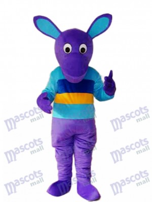 Purple Kangaroo Mascot Adult Costume