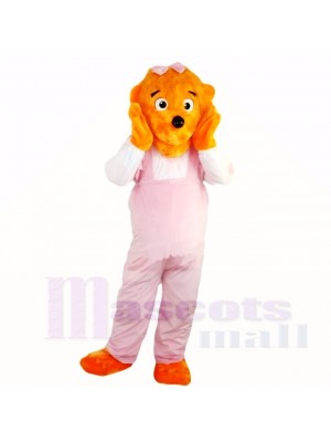 Girl Funny Lion with Pink Jumpsuits Mascot Costumes Cartoon