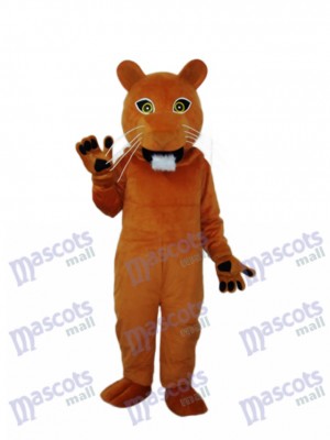 Golden Cougar Mascot Adult Costume