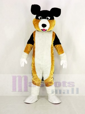 Black Brown and White Shepherd Dog Mascot Costume Cartoon