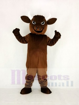 Brown Sport Power Bull Mascot Costume College
