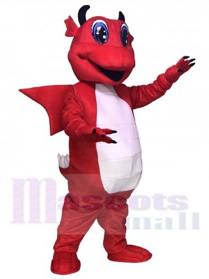 Red Dragon with White Belly Mascot Costumes Animal