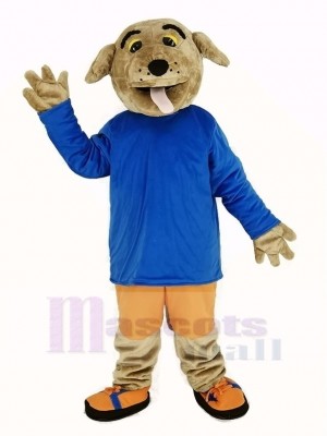 Long-haired Dog with Blue Coat Mascot Costume Animal