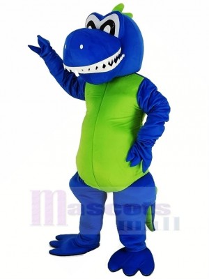 Smiling Blue Dragon Mascot Costume Animal