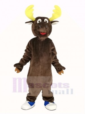 Funny Brown Moose Mascot Costume Animal
