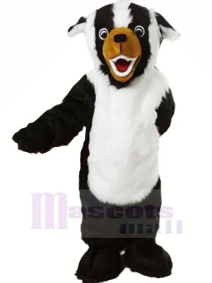 White and Black Badger Mascot Costumes Cartoon