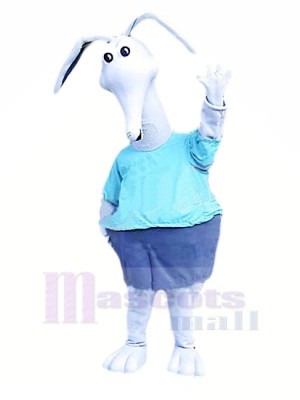 White Aardvark Mascot Costumes Cartoon